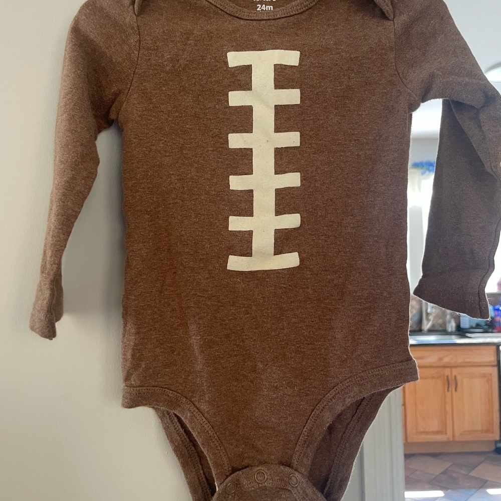 Carter's Brown Football Bodysuit